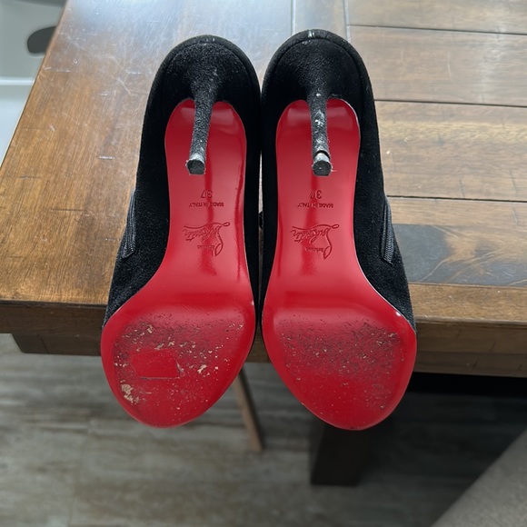 Christian Louboutin Suede Black Booties - Picture 5 of 8